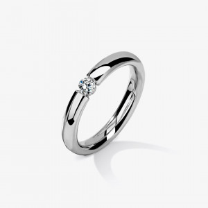 4002 | Помолвочное кольцо с бриллиантом 0.1 ct.