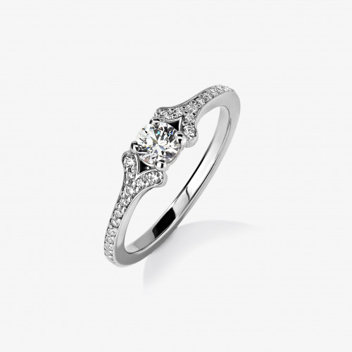 4114 | Дизайнерское кольцо 0.3 ct. с россыпью бриллиантов