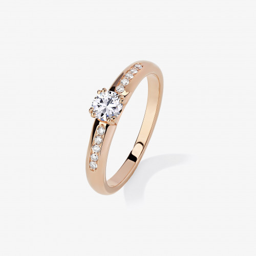 4136 | Помолвочное кольцо 0.3 ct. из розового золота