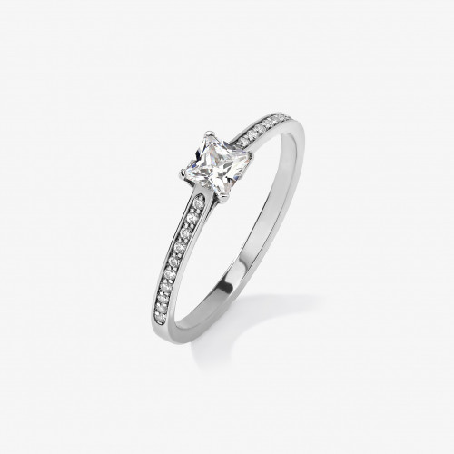 4154 | Помолвочное кольцо 0.4 ct. в огранке «Принцесса»