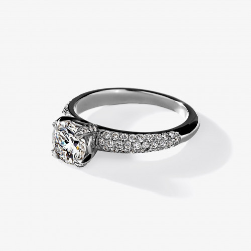 4309 | Помолвочное кольцо 0.5 ct. с россыпью бриллиантов