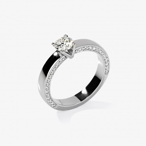 4311 | Помолвочное кольцо 0.5 ct. со вставками бриллиантов