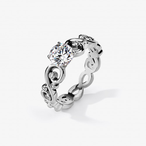 4326 | Дизайнерское кольцо 0.6 ct. со вставками бриллиантов