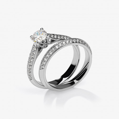 4825 | Дизайнерский Сет с бриллиантом 0.3 ct. «Круг»