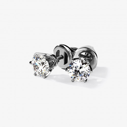 5141 | Пусеты с бриллиантами по 1.0 ct.