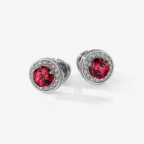 5339 | Пусеты с рубинами по 0.3 ct.