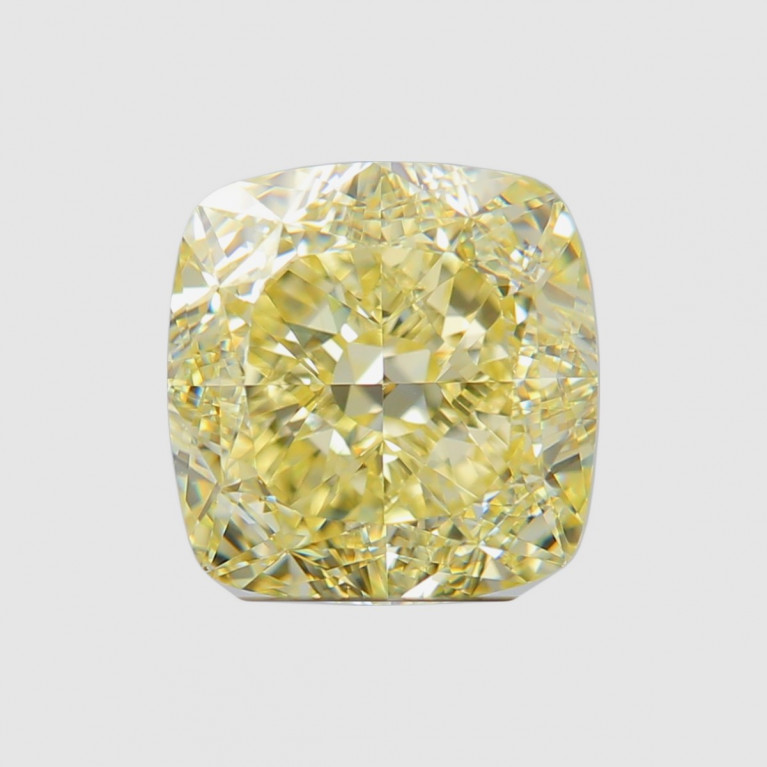 Жёлтый кушон 1,72 карата, Fancy Light Yellow VS1
